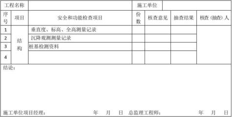 建筑工程资料核查与功能抽查记录工程文档